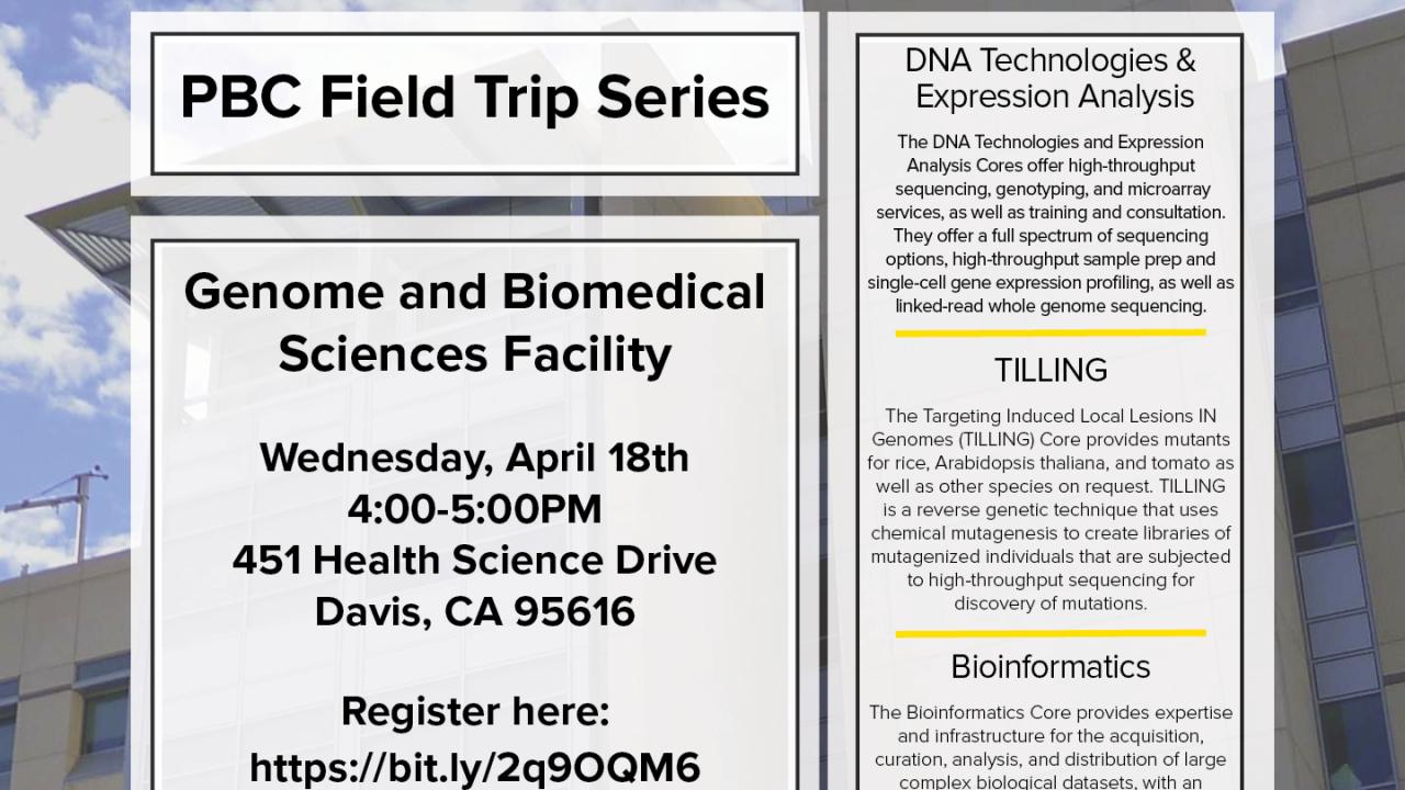 Genome Center flyer