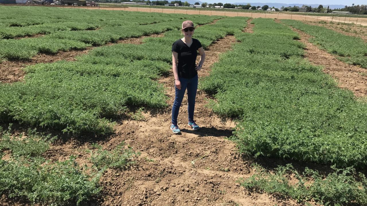 Claire in field